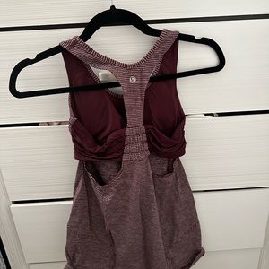 marroon/burgandy lululemon tank top